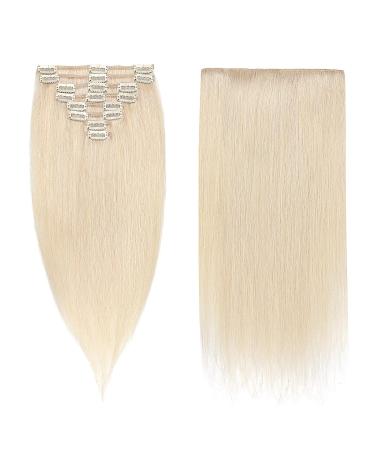 Real Remy Human Hair Extensions - 8pcs Clip-In 18 Clips 105g 50cm (#70 White Bleach) - Premium Quality International Shipping - Buy Online on GoSupps.com