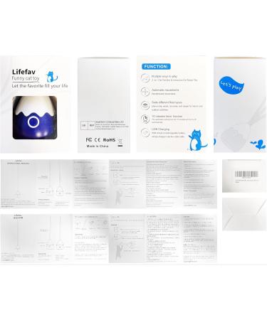 Lifefav 2-in-1 Cat Toys for Domestic Cats | Interactive Rechargeable Silicone Tail Railway Toy (Blue) - Perfect for Kittens - Buy Online on GoSupps.com