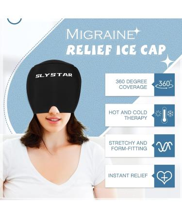 Migraine Relief Cap - Hot/Cold Therapy Head Wrap for Headache, Sinus & Stress Relief | Nylon Spandex Headache Hat - Buy Online on GoSupps.com