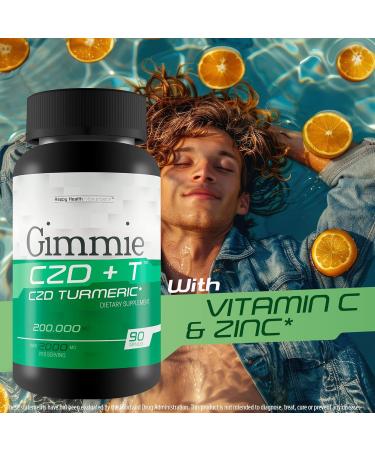Gimmie CZD + T - Our Best CDZ Supplement Vitamin C D and Zinc Plus Magnesium Turmeric and More - High Potency Immune Support with Vitamin C & D - Our Best Immune Pills Nature Vitamin D Zinc C Best - Buy Online on GoSupps.com