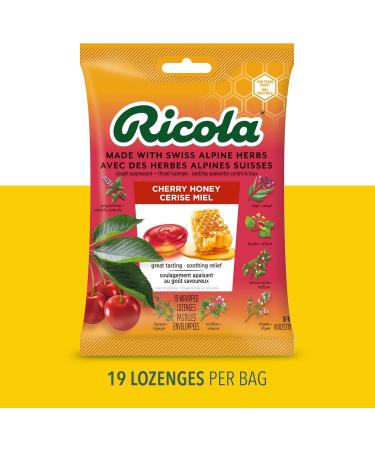 Ricola Cherry Honey Cough Drops 19 Count Bag - Buy Online on GoSupps.com