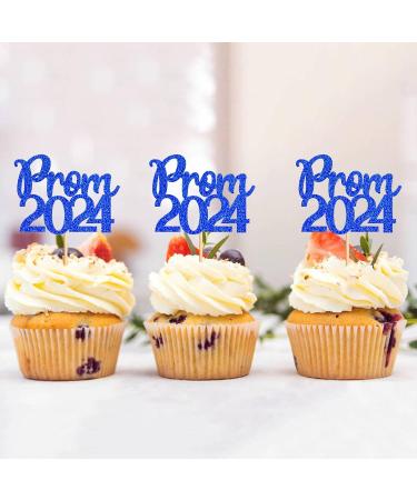 32 Pcs Glitter 2024 Graduation Cupcake Toppers Prom 2024 Cupcake Toppers NO DIY NEEDED 32 PCS Food/Appetizer Picks For Graduation Party Cake Decorations Class of 2024 Set 32 Pieces (Blue) - Buy Online on GoSupps.com