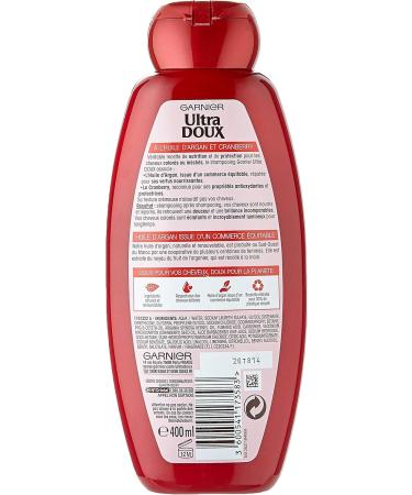  Garnier Garnier - Ultra Gentle Shampoo with Argan Oil and Cranberry for Colored Hair - 400 ml - Buy Online on GoSupps.com