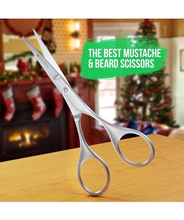 Suvorna Beard and Moustache Scissors for Men - Beard Trimming and Grooming Tool | Facial, Nose, and Hair Scissors - High Carbon Stainless Steel Hairdressing Scissors - Buy Online on GoSupps.com