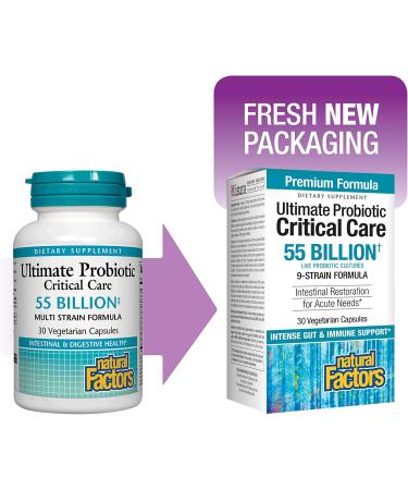 Natural Factors Ultimate Probiotic Critical Care 55 Billion CFU - 30 Veg Capsules - Buy Online on GoSupps.com