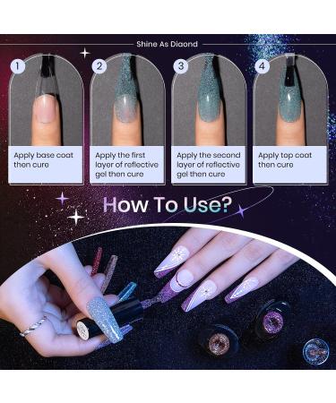 Supwee Reflective Glitter Gel Nail Polish Set 12 Colors Shiny Disco Gel Polish Sparkling Glitter Holographic Nail Polish Soak Off UV Gel Manicure Kit Nail Art Salon - Buy Online on GoSupps.com