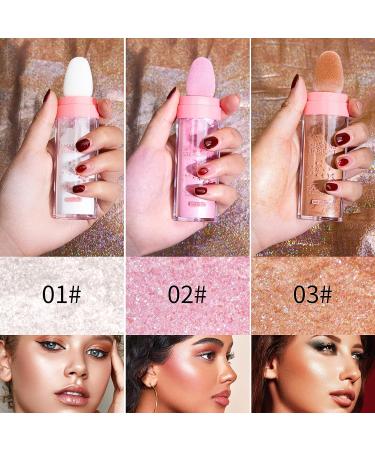 Body Glitter Highlighter Makeup Stick 2 Pcs - Shimmer & Shine High Gloss Blush Powder - Fairy Glitter Dust for Face, Body & Hair - White 01 - Buy Online on GoSupps.com