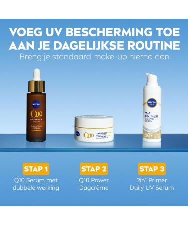 Beiersdorf AG NIVEA SUN UV Face 2in1 Primer Makeup Serum Sunscreen Face SPF 50+ Facial Serum with Hyaluronic Acid Without Perfume 30ml - Buy Online on GoSupps.com