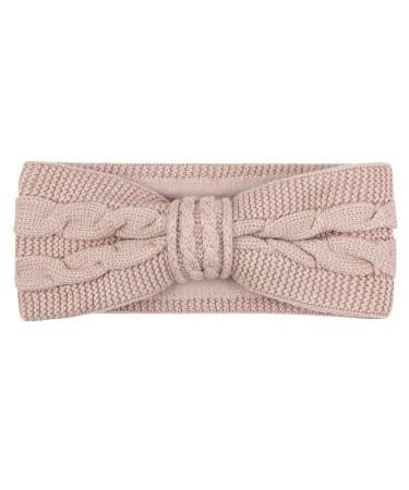 Shop SB1019 Pink Women's Knitted Headband - Loop & Braid Pattern Ear Warmer with Soft Fleece Lining | Stylish & Cozy for Winter - Buy Online on GoSupps.com