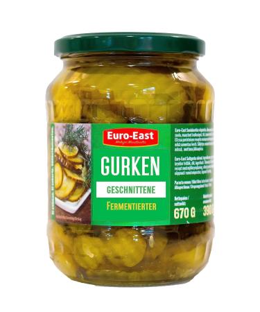 East-Euro Fermented Sliced Cucumber 6-Pack Jar | Traditional Pickling Method | 670g - Buy Online on GoSupps.com