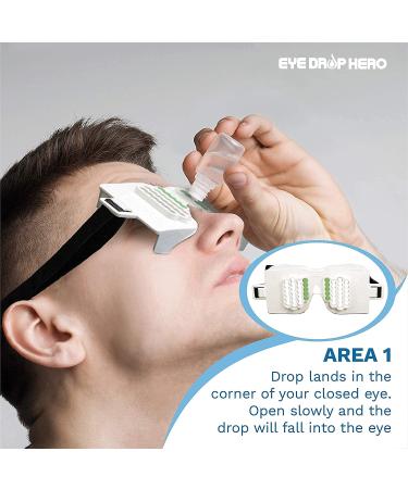 Eye Drop Guide Dispenser for Dry Eye, Allergies, Glaucoma & Tremors - Eye Drop Hero - Buy Online on GoSupps.com