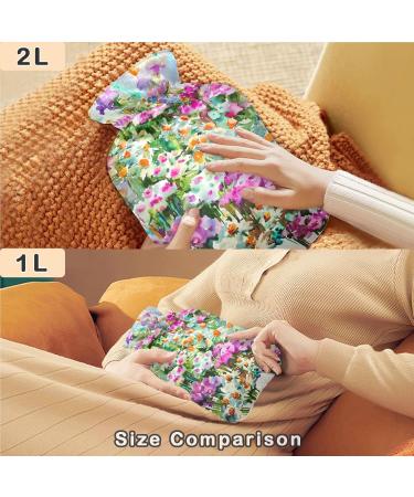 Shop Naanle Romantic Spring Flowers Heat Bottle - 1L Transparent Hot Water Bottle for Hand & Foot Pain Relief | Ideal for Warmth and Cold Therapy - Buy Online on GoSupps.com