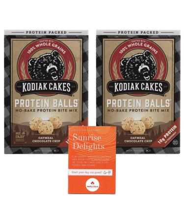 Kodiak Cakes Protein Balls - Oatmeal Chocolate Chip Flavor - Includes Sunrise Delights Booklet by Maple Hills Market