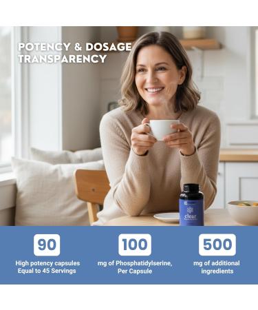 BoostCeuticals Phosphatidylserine 500mg Complex - Vegan Brain Sleep Support Supplement Phosphatidylserine 100mg Plus Ginko Biloba Gotu Kola & More No Stearates Non-GMO Gluten Free 90 Ct Clear - Buy Online on GoSupps.com