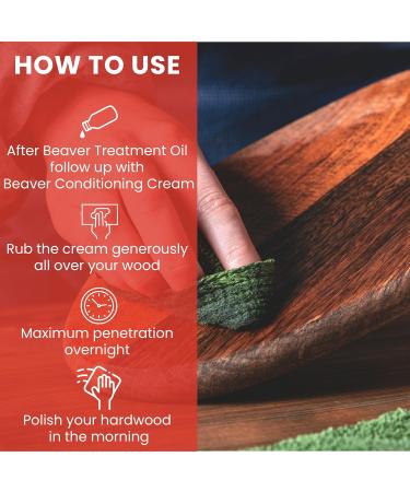 Cutting Board Cream by Beaver Wood Care - Food Grade Mineral Oil & Beeswax Blend for Wood Polish & Wax - 120ml/4oz | Best Care for Butcher Block & Wooden Utensils - Buy Online on GoSupps.com