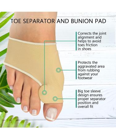 DALIVA Upgraded Bunion Corrector - Hallux Valgus Pain Relief Sleeve with Toe Separator for Women and Men 5-7.5 - Orthopedic Non-Slip Bunion Relief Sock - Buy Online on GoSupps.com
