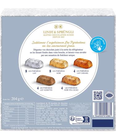 Lindt - Bo te Cadeau LES PYR N ENS Edition Silver - Assortiment de Chocolats au Lait et Noirs - Frais et Fondants - Id al pour No l 204g Edition Silver 204g - Buy Online on GoSupps.com