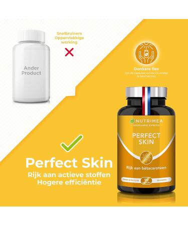 Plastimea Perfect Skin Tanning conditioner and accelerator All skin types BetaCarotene and Burdock PERFECT SKIN 90 Vegan Capsules Nutrimea Made in France - Buy Online on GoSupps.com