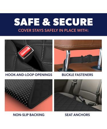 Waterproof Dog Back Seat Cover Protector - Scratchproof Nonslip Hammock for Cars & SUVs - Durable Pet Seat Cover Against Dirt and Fur - Black Standard - Buy Online on GoSupps.com