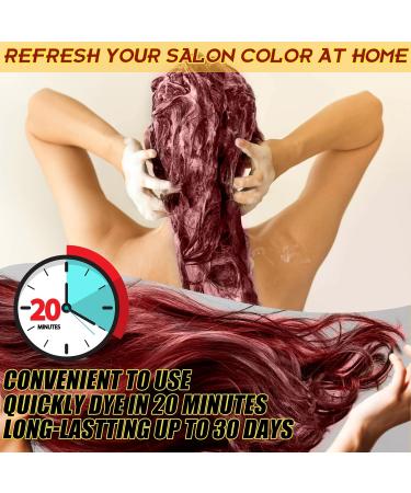 Buy 3-in-1 Herbal Hair Dye Shampoo for Grey Coverage - Dark Burgundy 16.9fl oz | Best for Men & Women - International Shipping Available - Buy Online on GoSupps.com