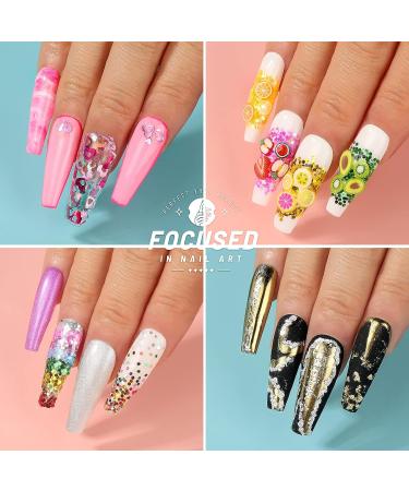 Nail Art Designs: Foil Stickers, Gems, Rhinestones, Fruit Slices, Glitter, Sequins & Holographic Decor Set B - Buy Online on GoSupps.com