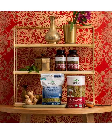 Organic India Psyllium Herbal Powder - Whole Husk Fiber | Healthy Elimination | Keto Friendly | Vegan | USDA Certified Organic | Non-GMO | 12 Oz Canister - Buy Online on GoSupps.com
