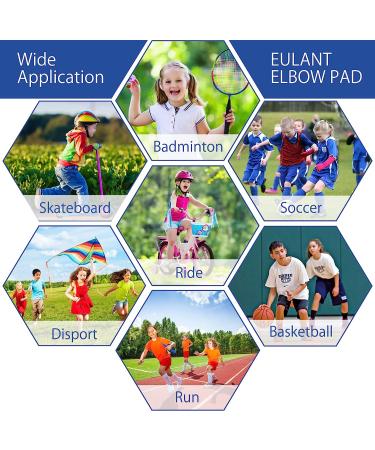 Sborter Kids Elbow Pads - Soft & Breathable Elbow Pad for Sports & Activities - Thicken Sponge Padding - Black - Buy Online on GoSupps.com