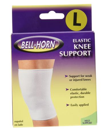 Elastic Knee Support/Compression Sleeve White Large
