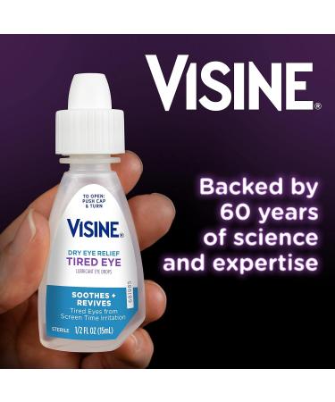 Visine Tired Eye Dry Eye Relief Drops - Soothing & Moisturizing for Irritated Eyes from Screen Use (0.5 fl. oz) - International Shipping Available - Buy Online on GoSupps.com