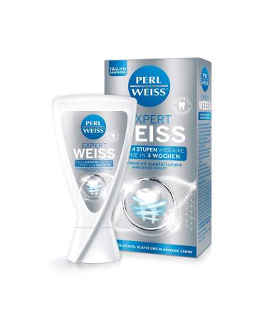 Perlweiss Expert Weiss toothpaste I Effective tooth cleaning and tooth whitening I 4 levels of white teeth in 3 weeks I with Perlit I (50 ml)