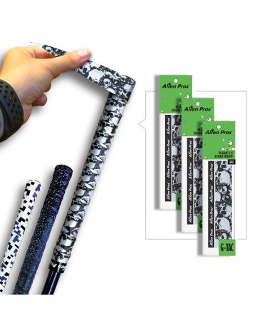 Alien Pros Golf Grip Wrapping Tapes - Innovative Golf Club Grip Solution - Enjoy a Fresh New Grip Feel in Less Than 1 Minute 3-Pack Skull