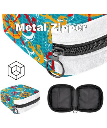 Sanitary Napkin Storage Bag | Period Tampon Makeup Pad Pouch | Rudder & Anchor Design - Buy Online on GoSupps.com