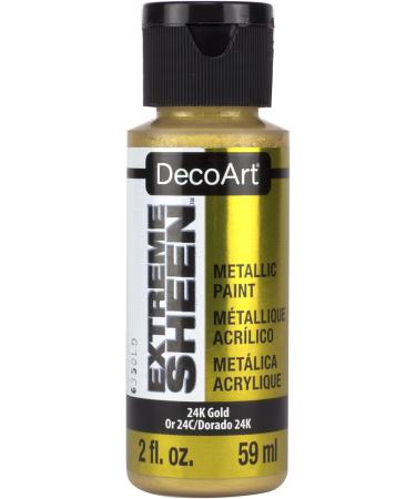 DecoArt Extreme Sheen 24K Gold Metallic Acrylic Paint 2 Fl. Oz. Bottle (Pack of 6) 2 Fl Oz (Pack of 6) 24K Gold - Buy Online on GoSupps.com