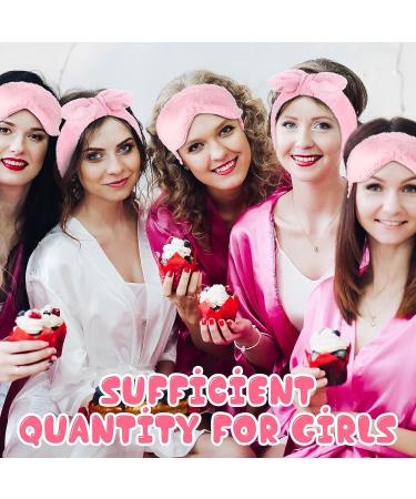 Jexine 24 Pcs Spa Headband Plush Sleep Eye Mask Bulk Set - Simple Style | Makeup Headband for Face Washing, Sleepover Party Supplies for Women - Buy Online on GoSupps.com