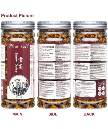 PlantGift Natural Kunlun Snow Daisy Tea 40G/1.41oz High Mountain XueJu Snow Chrysanthemum Flowers Herbal Tea - Buy Online on GoSupps.com