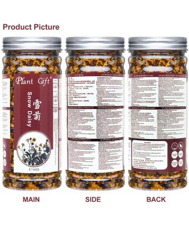 Buy Kunlun Snow Daisy Tea - Snow Chrysanthemum Herbal Tea for Low Blood Pressure & Weight Loss | 40g/1.4oz - Natural Chinese Flora - International Shipping Available - Buy Online on GoSupps.com