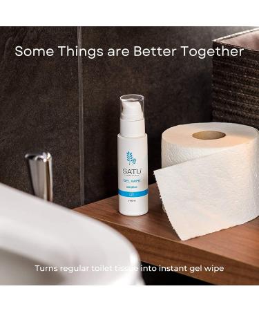 Satu Laboratory Gel for Toilet Paper - Eco-Friendly Alternative to Wet Wipes Moist Toilet Paper & Travel Bidet - 100ml Septic Safe Vitamin E & Fragrance-Free - Buy Online on GoSupps.com