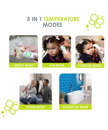 bbl v Or - 5-in-1 Non-Contact Digital Infrared Thermometer for Babies Children & Adults | Fast 1-Second Fever Tracker with LED Display - Buy Online on GoSupps.com