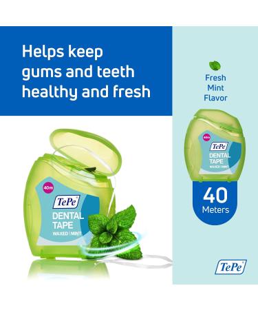 TePe Dental Band Wide - Waxed & Embossed for Effortless Oral Hygiene | 40m Pack - Shop Internationally - Buy Online on GoSupps.com