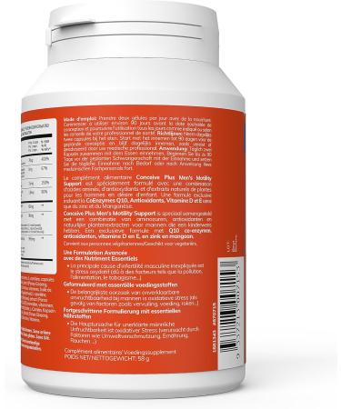 Conceive Plus Mobility Boost for Men Male Fertility Dietary Supplement Vitamin E Zinc Ginseng CoQ10 Increased Count 60 Tablets 30 Day Treatment - Buy Online on GoSupps.com