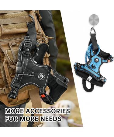 Nestroad Blue Dog Harness for Small Dogs - Padded Anti-Train Cushion Design Adjustable Size S (Neck 28-38cm Chest 38-53cm) with Reflective Strips - Buy Online on GoSupps.com