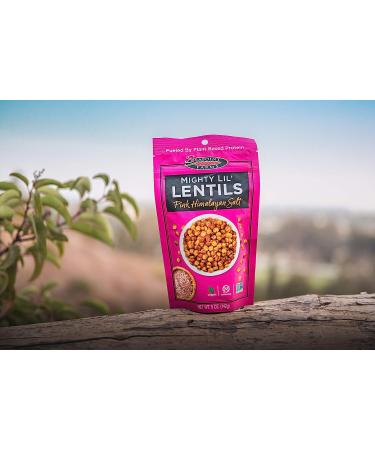 Seapoint Farms Mighty Lil Lentils Pink Himalayan Salt Crunchy Snack 5 oz (Pack of 3) | Vegan, Gluten-Free, Non-GMO, Kosher | Plant-Based Protein for Healthy Snacking - Buy Online on GoSupps.com