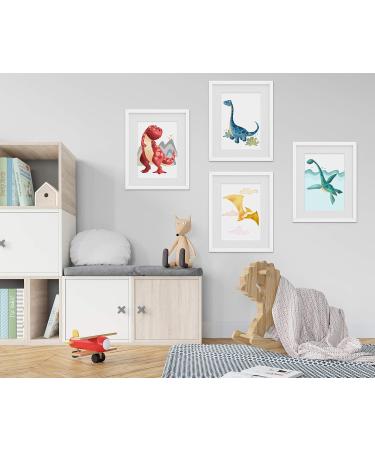 Dino Poster Set for Children's Rooms | Dinosaur Murals for Boys & Girls | Baby Room Decoration | A4 Size | Perfect for Baby Showers - Buy Online on GoSupps.com
