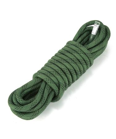 VOXLOVA Rock Climbing Rope, Outdoor Static Climbing Rope, 10mm High Strength Safety Rope, Hiking Tree Climbing Fire Escape Rappelling Rope, Fire Rescue Rope 10M(32ft) 20M(65ft) Army Green 32ft