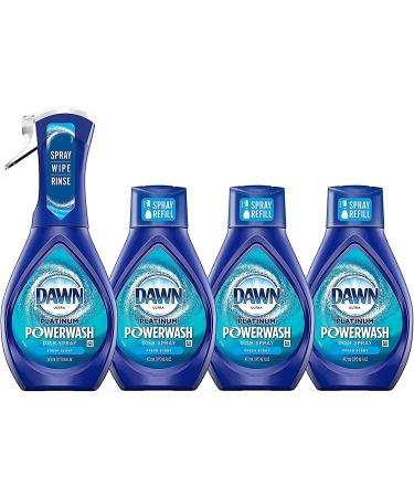 Dawn Platinum Powerwash Dish Spray Bundle | Fresh Scent | 1 Spray + 3 Refills (16oz each) - Buy Online on GoSupps.com