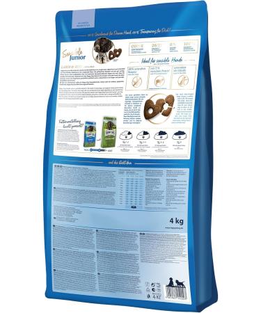 Happy Dog Supreme Sensitive Junior Lamm & Reis 4 kg - Optimal Sole Feed for Young Dogs (7+ Months) - International Shipping - Buy Online on GoSupps.com