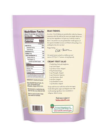 Bob's Red Mill Unsweetened Shredded Coconut 12oz - Pack of 4 - Buy Online on GoSupps.com