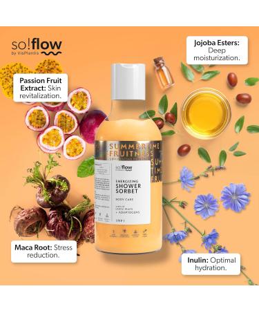 Shop Soflow Energetic Sorbet Exotic Shower Gel with Jojoba Invigorating Skin-Softening Shower Experience with Exotic Fruits International Shipping Available - Buy Online on GoSupps.com