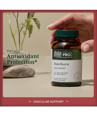 GAIA HERBS PRO Hawthorn - Cardiovascular Health Support Supplement* - Circulation Support Supplement* with Organic Hawthorn Berry - 60 Liquid Phyto-Capsules (60 Servings) - Buy Online on GoSupps.com