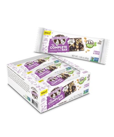 Lenny & Larry's The Complete Cookie-fied Bar, Cookies & Creme, 45g - Plant-Based Protein Bar, Vegan and Non-GMO (Pack of 9) Cookies And Cream